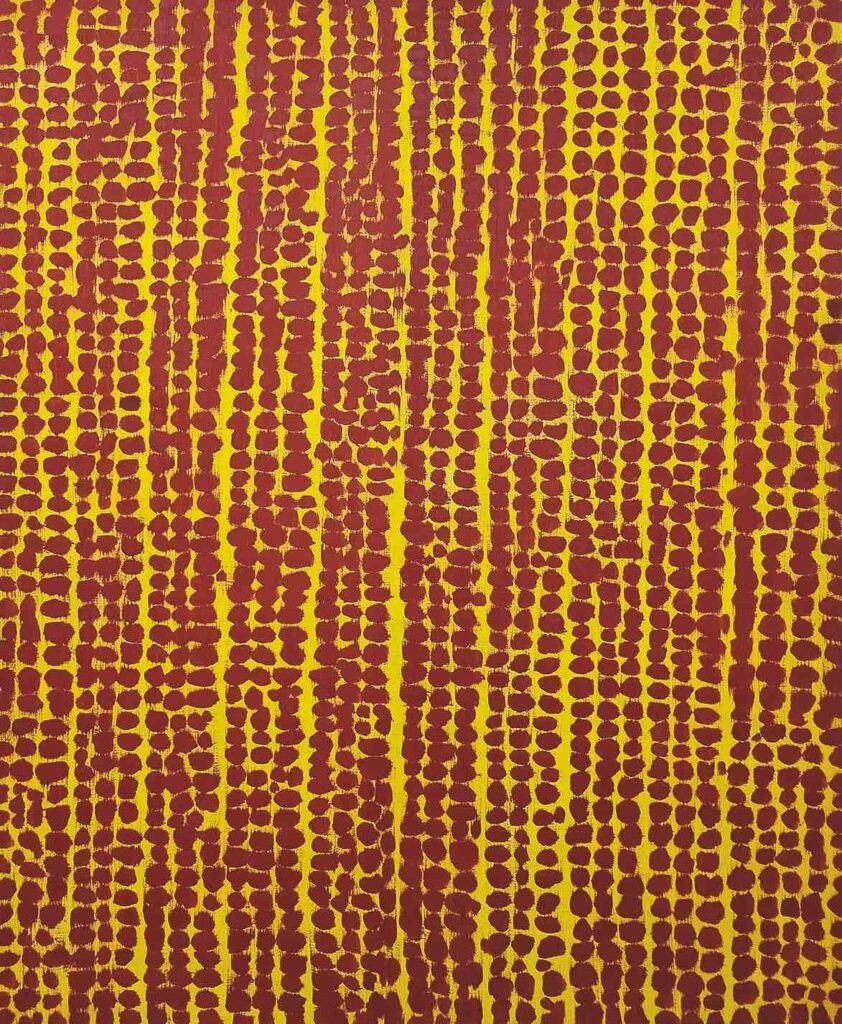 Heli Penttinen, Polut, 2023, öljy kankaalle, 140 x 115 cm. Kuva: Timo Laitala