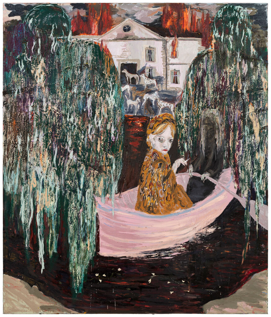 Eeva Peura, Hush, 2023, öljyväri ja öljyliitu kankaalle, 170 x 150 cm