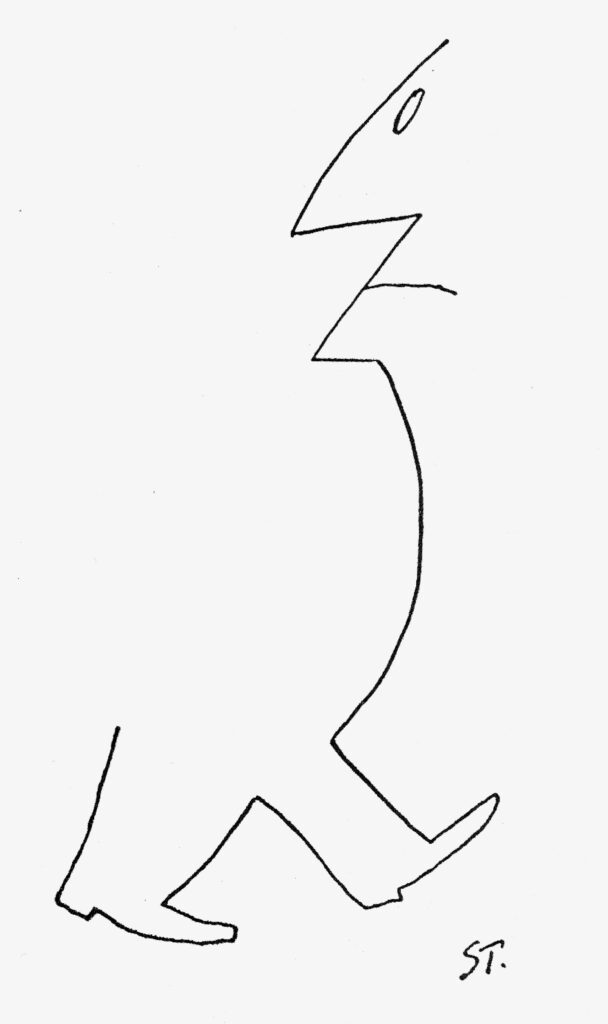Saul Steinbergin piirros The New Yorker -lehdessä 1953