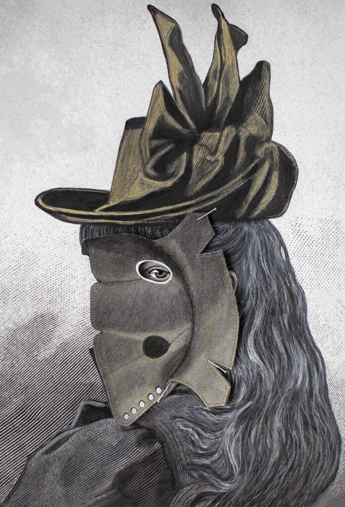 Ulla Jokisalo, Lapsuuskuvasta, osa Kesytön luonto n:o 2, 2024, 44 x 32 cm.