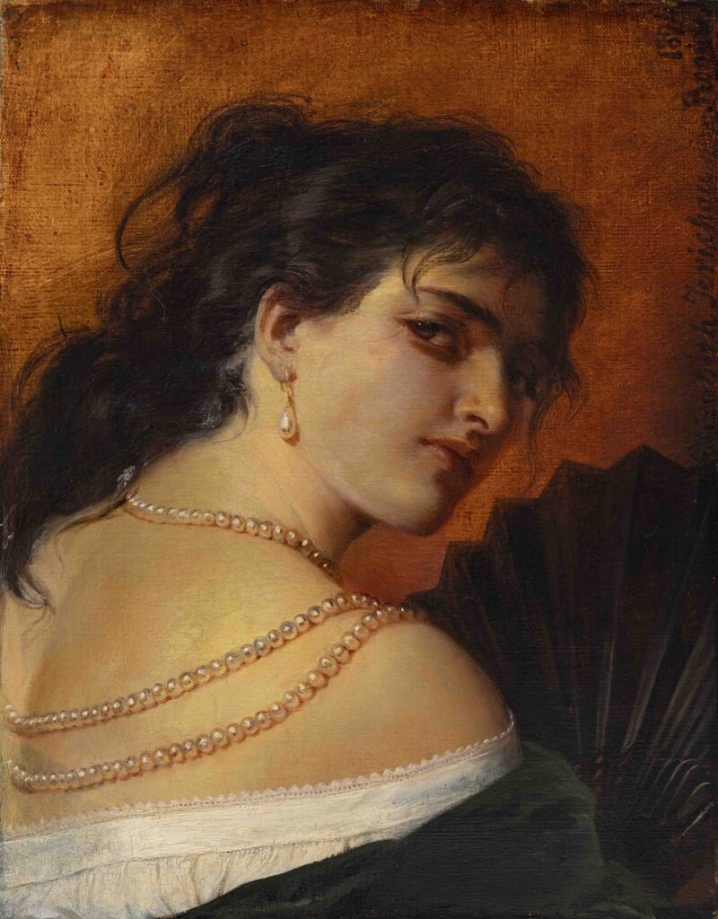 Elisabeth Jerichau-Baumann: Naisen pää (1874). Göteborgin taidemuseo. Kuva: Hossein Sehatlou