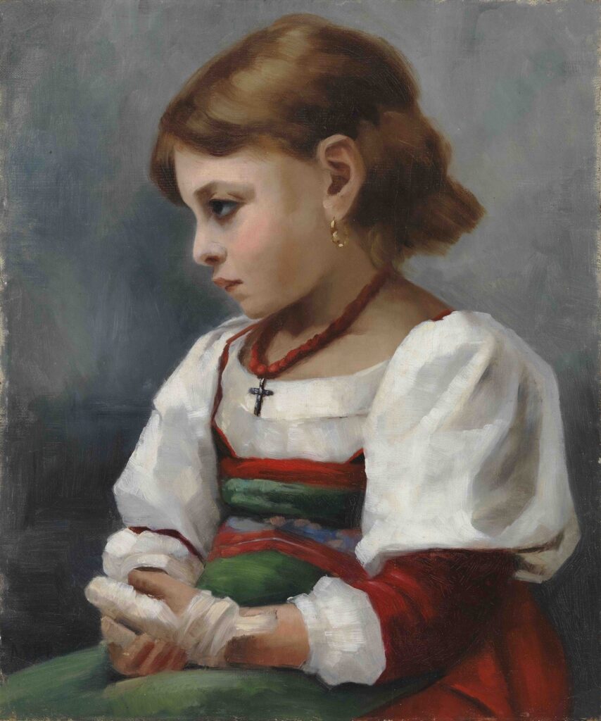 Maria Martinau: Tyttö (ajoittamaton). Kansallisgalleria / Ateneumin taidemuseo. Kuva: Hannu Aaltonen.