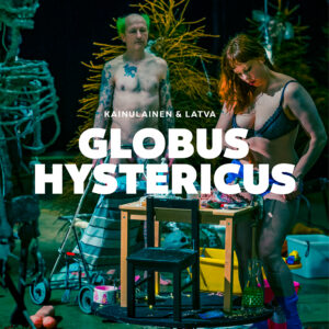 Performanssitaiteilijoiden Katri Kainulaisen ja Maximilian Latvan kymmenvuotisesta urasta kertova kirja Globus Hystericus.