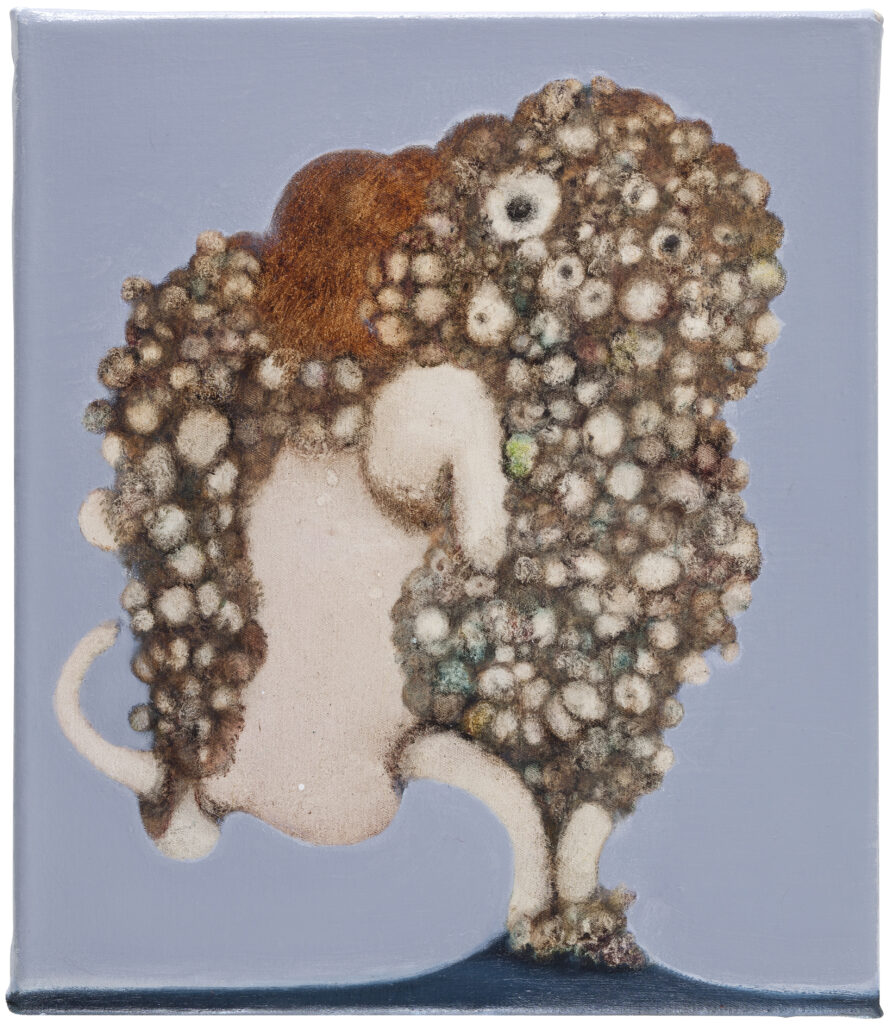 Mari Sunna, Pray, 2012, öljy kankaalle, 35 x 30 cm. Kuva: Jussi Tiainen.