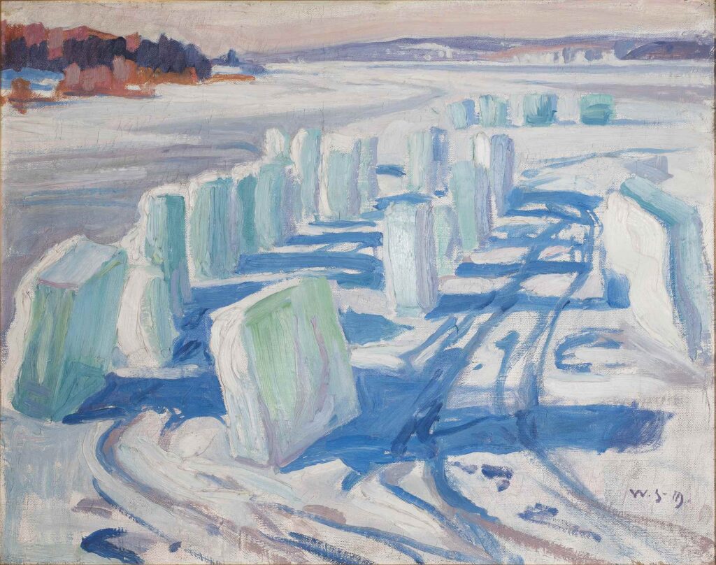 Vilho Sjöström, 1873–1944, Maaliskuun aurinkoa 1910, öljy kankaalle, Turun taidemuseo. Kuva: Vesa Aaltonen.