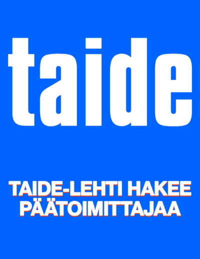 Hae Taide-lehden uudistajaksi ja päätoimittajaksi
