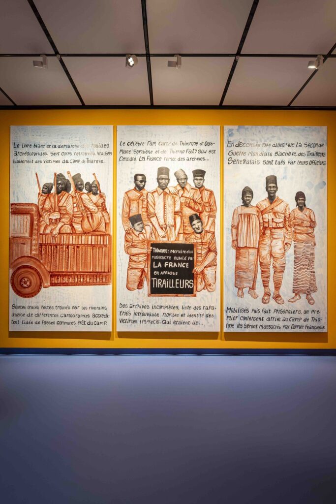 Bartholomy Toguo, Sénegalilaisia Tiralleureja, 2026. © VG Bild-Kunst, Bonn 2026, courtesy of the artist / Bandjoun Station Cameroon. Kuva: Mathias Völtzke / HKW.