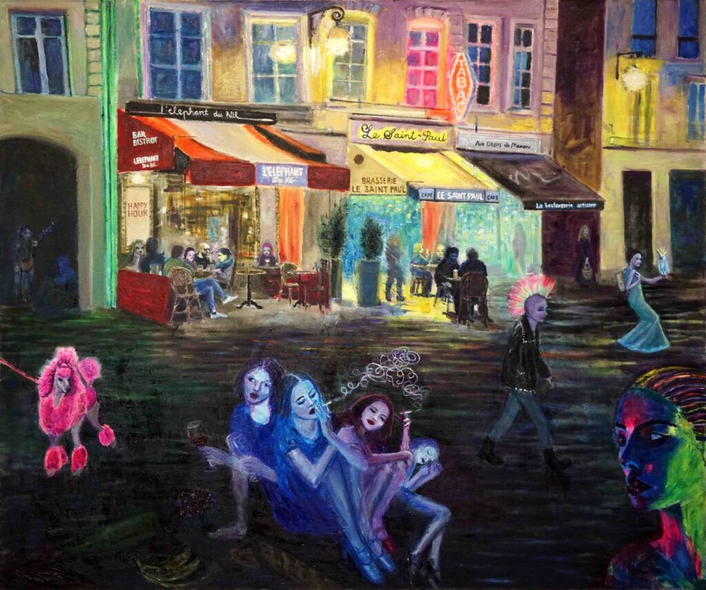 Kadulla, 2026, akryyli ja öljy kankaalle 130 cm x 155 cm. Kuva: Petri Hytönen.Kuva: Petri Hytönen.